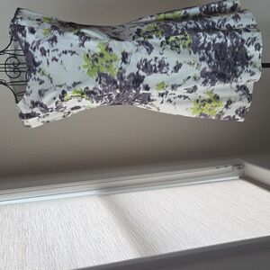 Reiss Asymmetrical Gray and Purple Sheath Dress